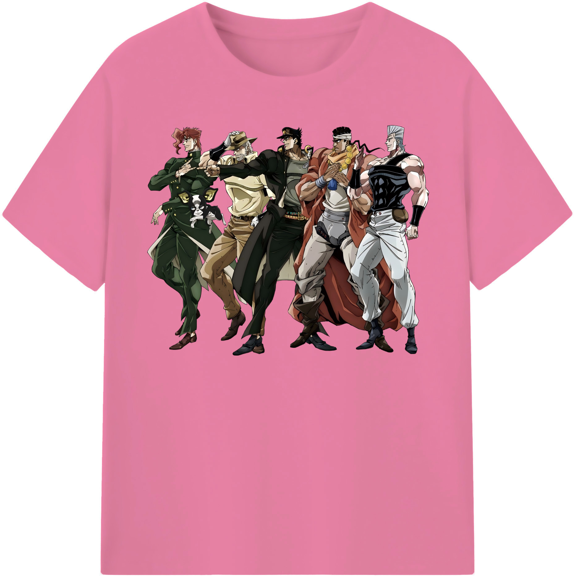 （画像用） ジョジョの奇妙な冒険 JoJo's Bizarre Adventure 綿100％半袖Tシャツ（フロントプリント）